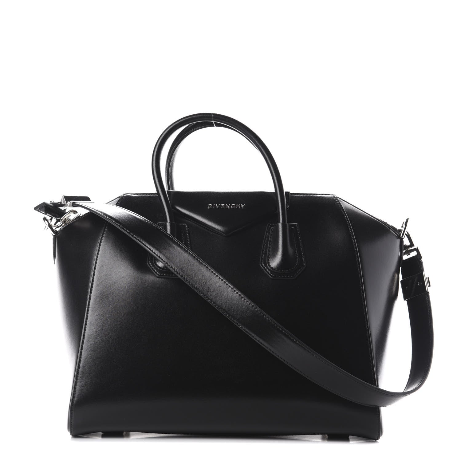 Givenchy Shiny Lord Calfskin Medium Antigona Black 1 of 9