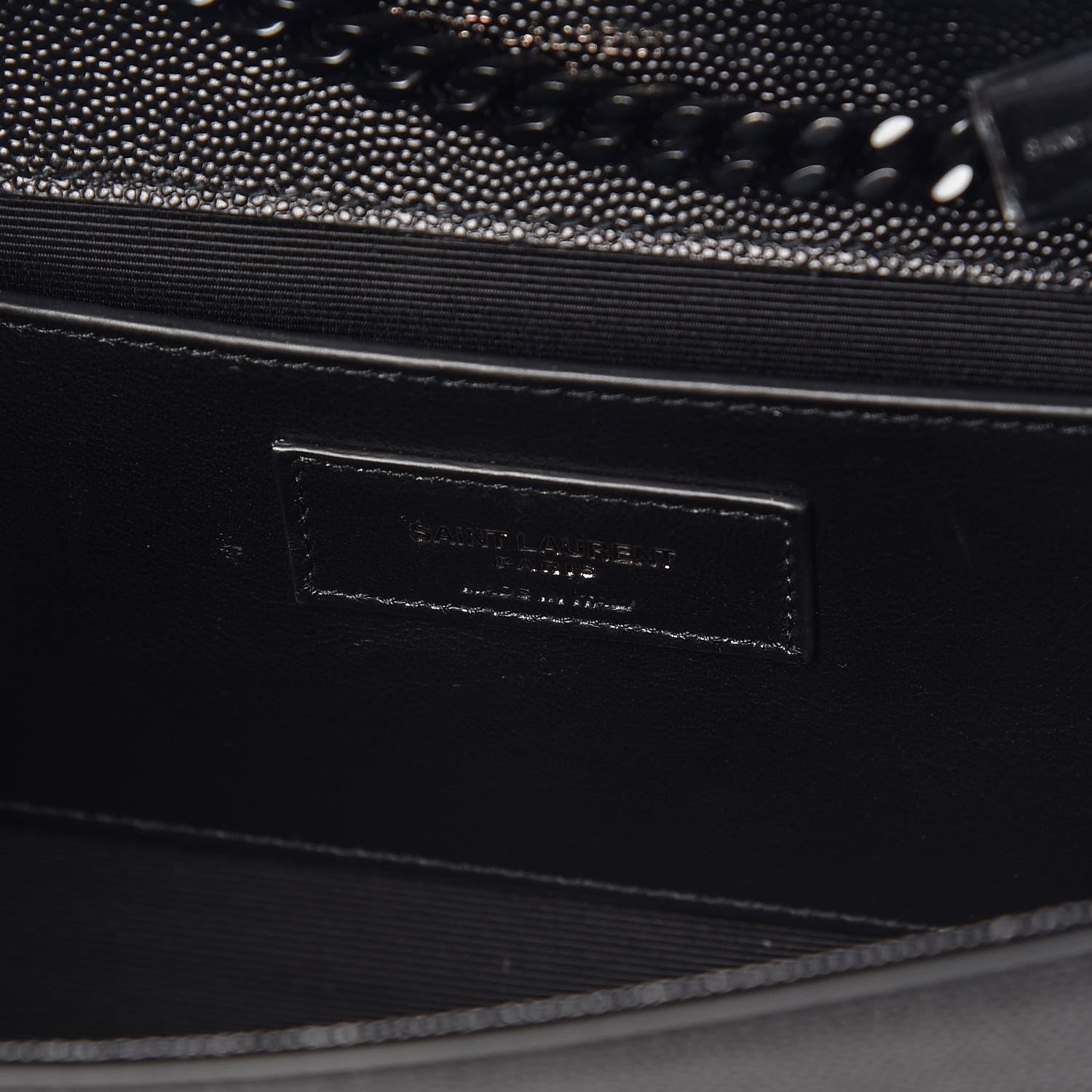 Saint Laurent Grain De Poudre Small Monogram Kate Satchel Black 6 of 9