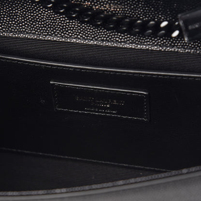 Saint Laurent Grain De Poudre Small Monogram Kate Satchel Black 6 of 9