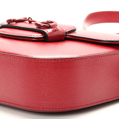 Gucci Azalea Calfskin Web Monochrome Horsebit 1955 Shoulder Bag New Cherry Red 9 of 9