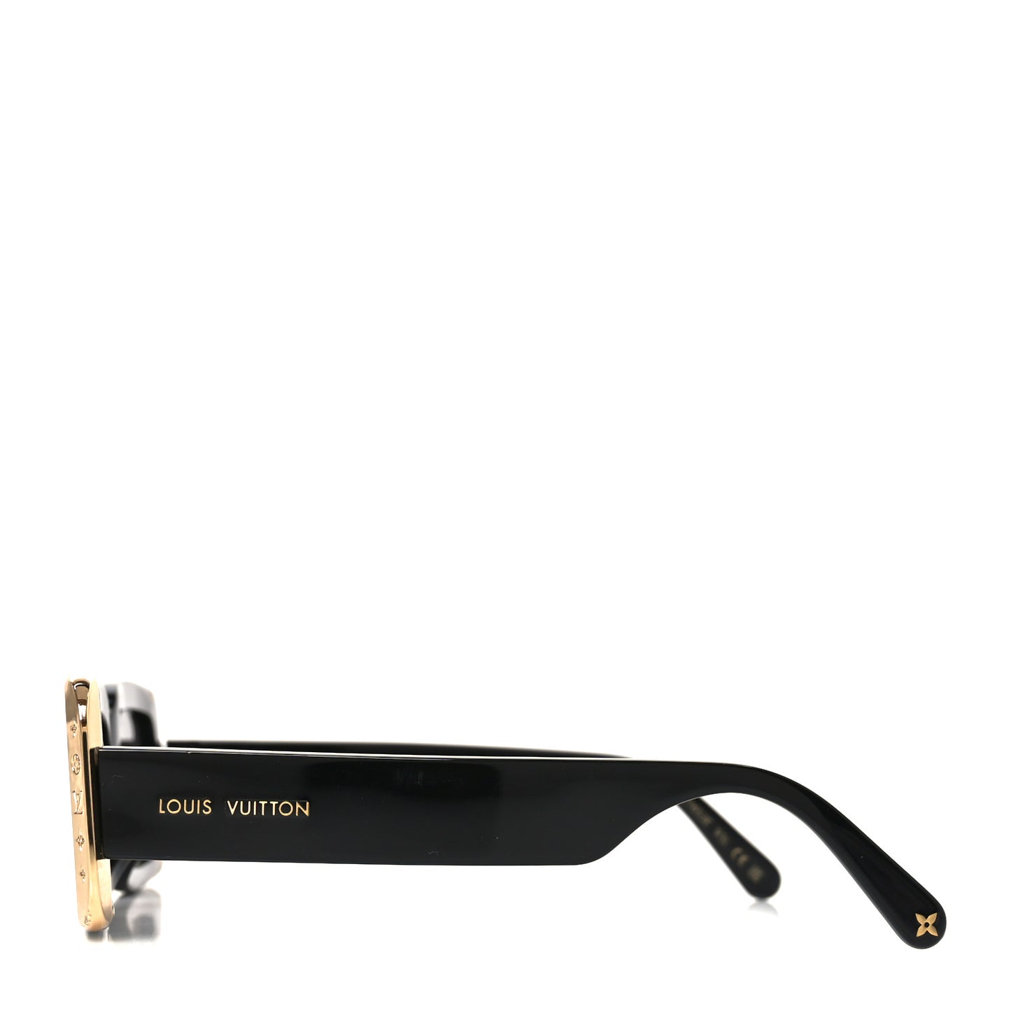 Acetate LV Moon Rectangle Sunglasses Z1653E Black