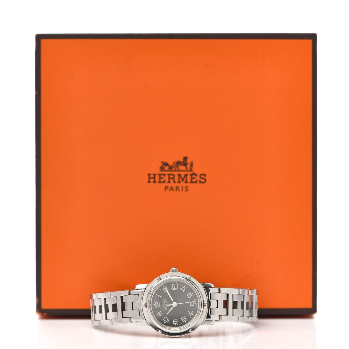 Stainless Steel 24mm Clipper Quartz Watch Black