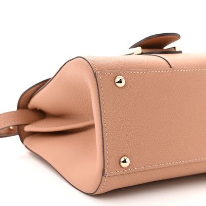 Delvaux Grained Calfskin Mini Brillant Satchel Nude 10 of 12