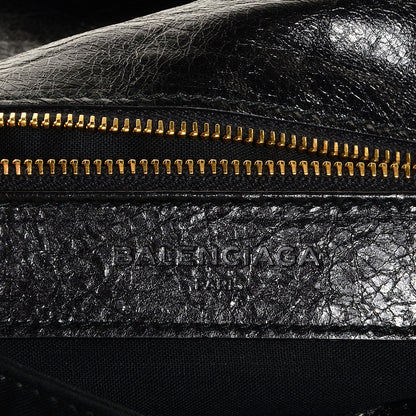 Balenciaga Agneau Giant 12 Gold Hardware Envelope Strap Clutch Black 7 of 10
