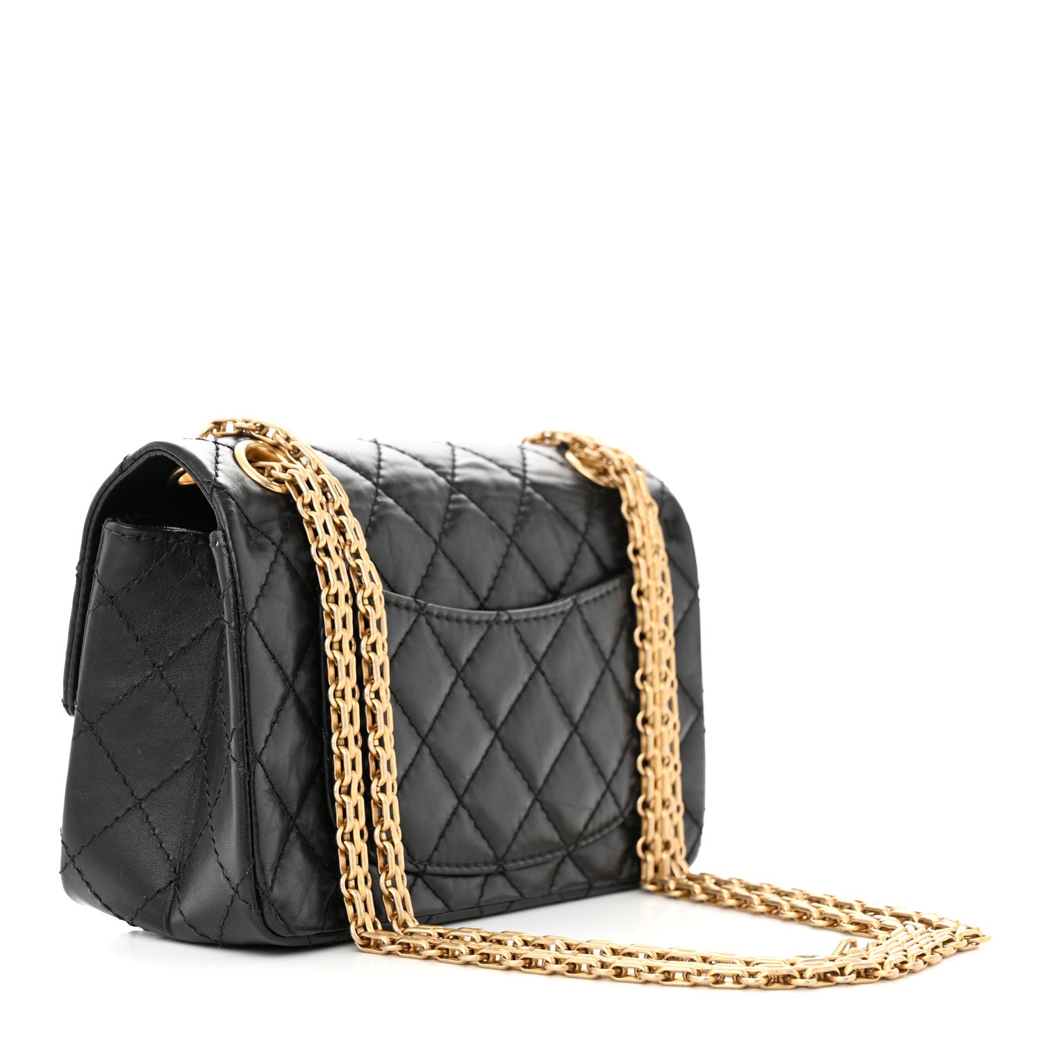 Chanel Aged Calfskin Quilted 2.55 Reissue Mini Flap Black 3 of 11
