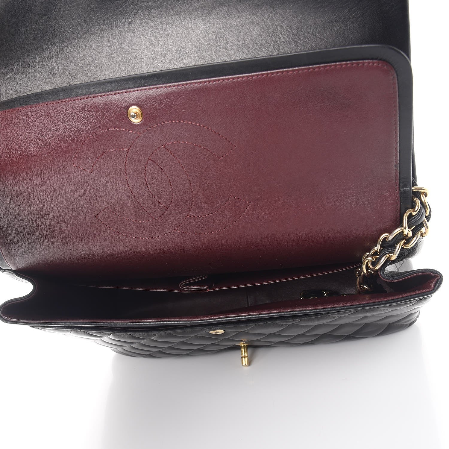 Chanel Lambskin Quilted Maxi Double Flap Black 5 of 13