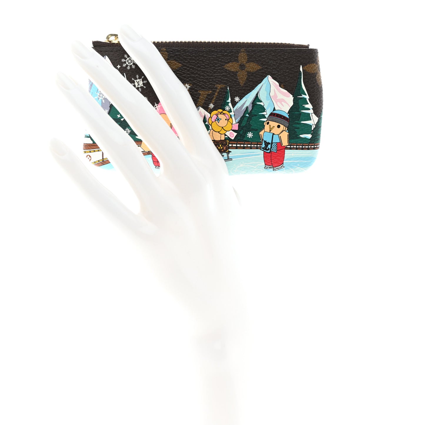 Monogram 2023 Christmas Animation Alpine Key Pouch Pink