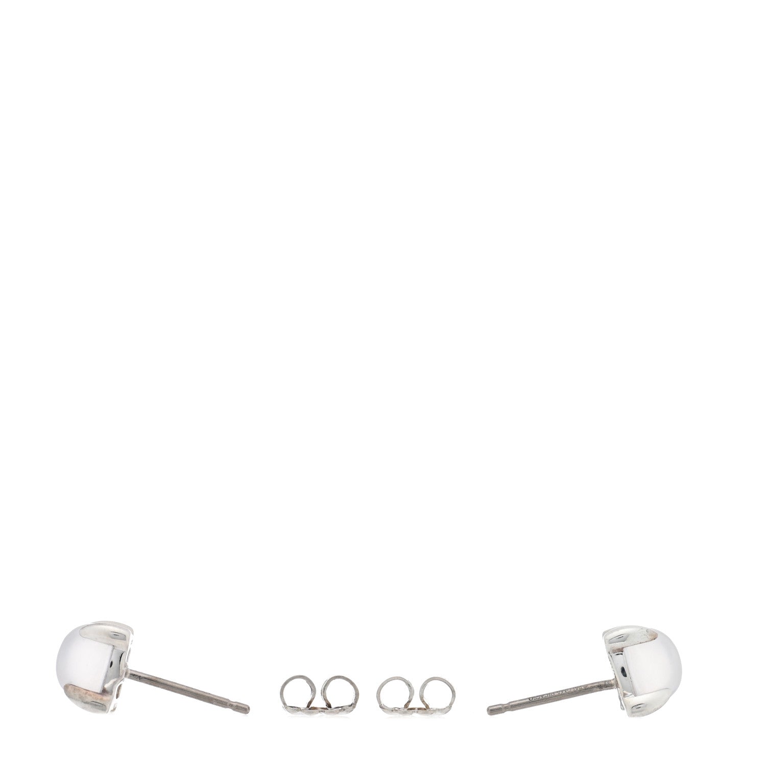 Tiffany Sterling Silver Milky Quartz Paloma Picasso Sugar Stack Earrings 3 of 4