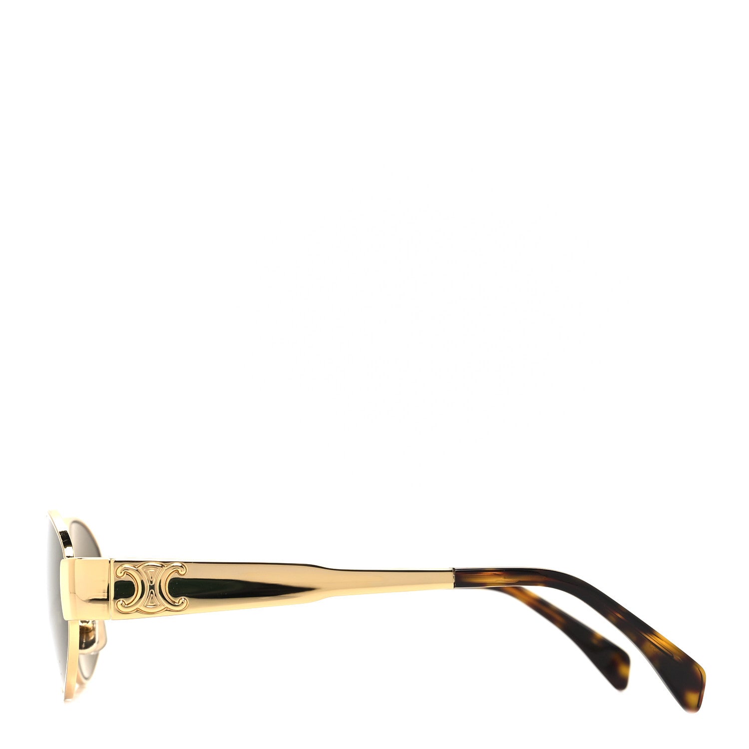 Celine Metal Triomphe 01 Sunglasses CL40235U Gold Green 3 of 7