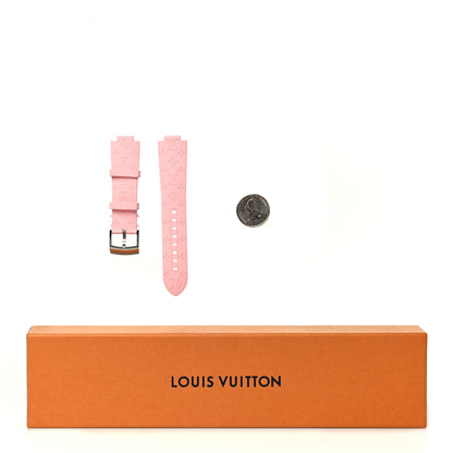 Louis Vuitton Rubber Monogram Tambour Watch Strap Rose 5 of 5