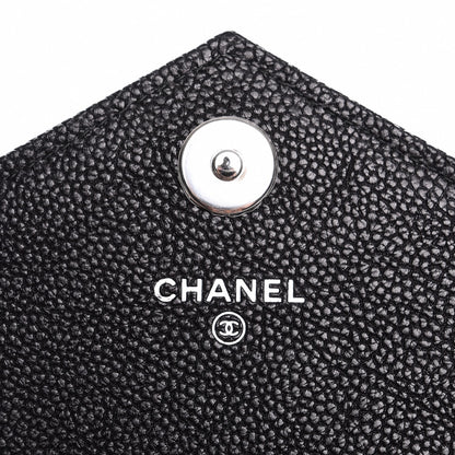 Chanel Caviar Chevron Quilted Wallet On Chain WOC Black 6 of 9