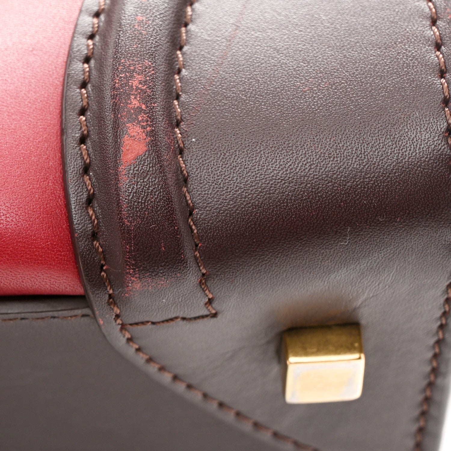 Celine Satin Calfskin Mini Tri-Color Luggage Blood 11 of 13