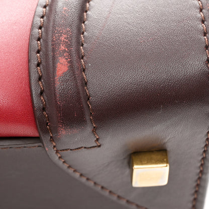 Celine Satin Calfskin Mini Tri-Color Luggage Blood 11 of 13
