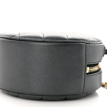 Chanel Iridescent Lambskin Quilted Pearl Round Clutch With Chain Black 10 of 10