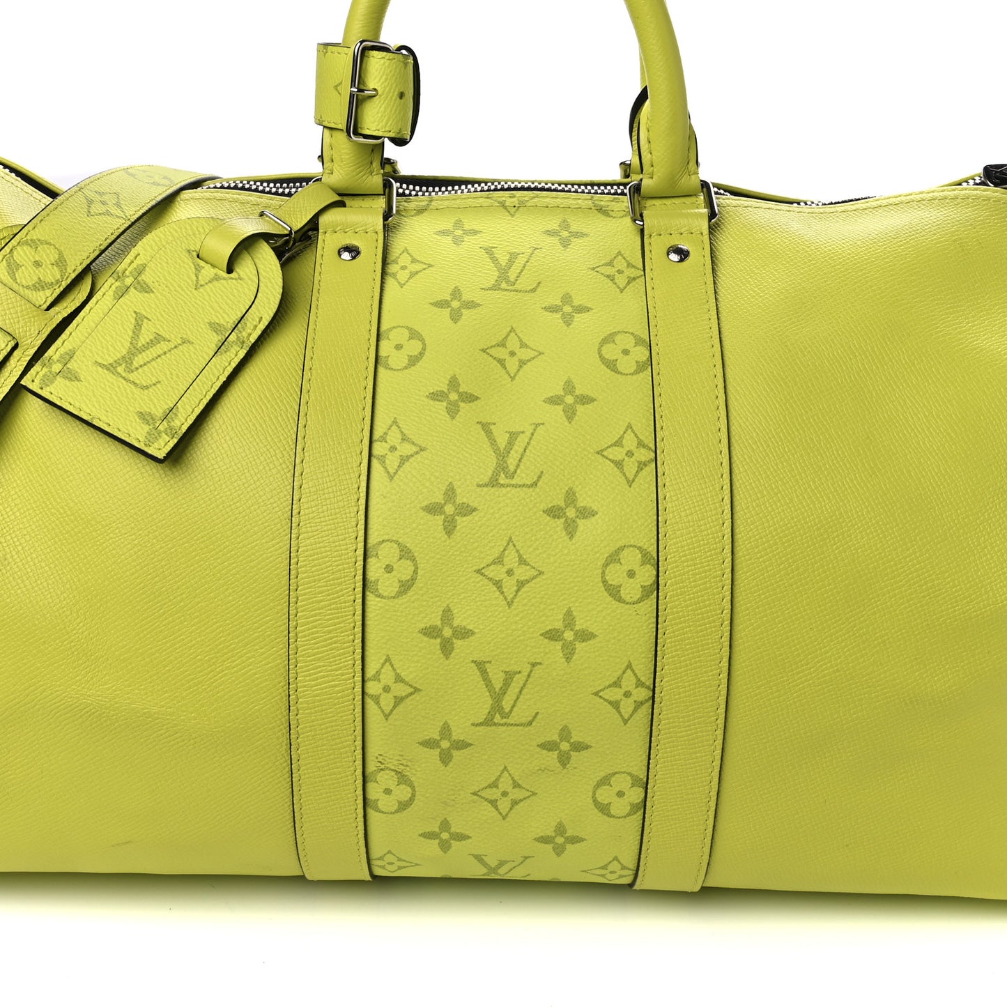 Monogram Taiga Keepall Bandouliere 50 Yellow