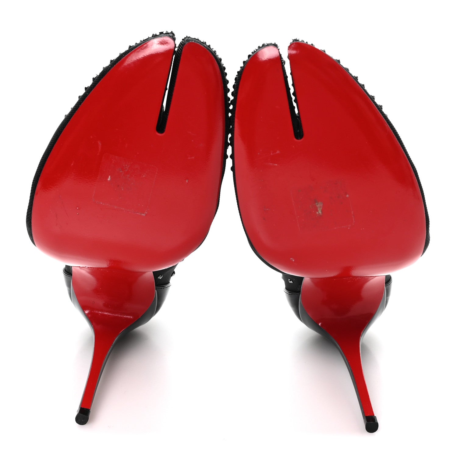 Christian Louboutin X MAISON MARGIELA Rete Patent Strass Bridiela Una 100 Pumps 39 Black 6 of 9