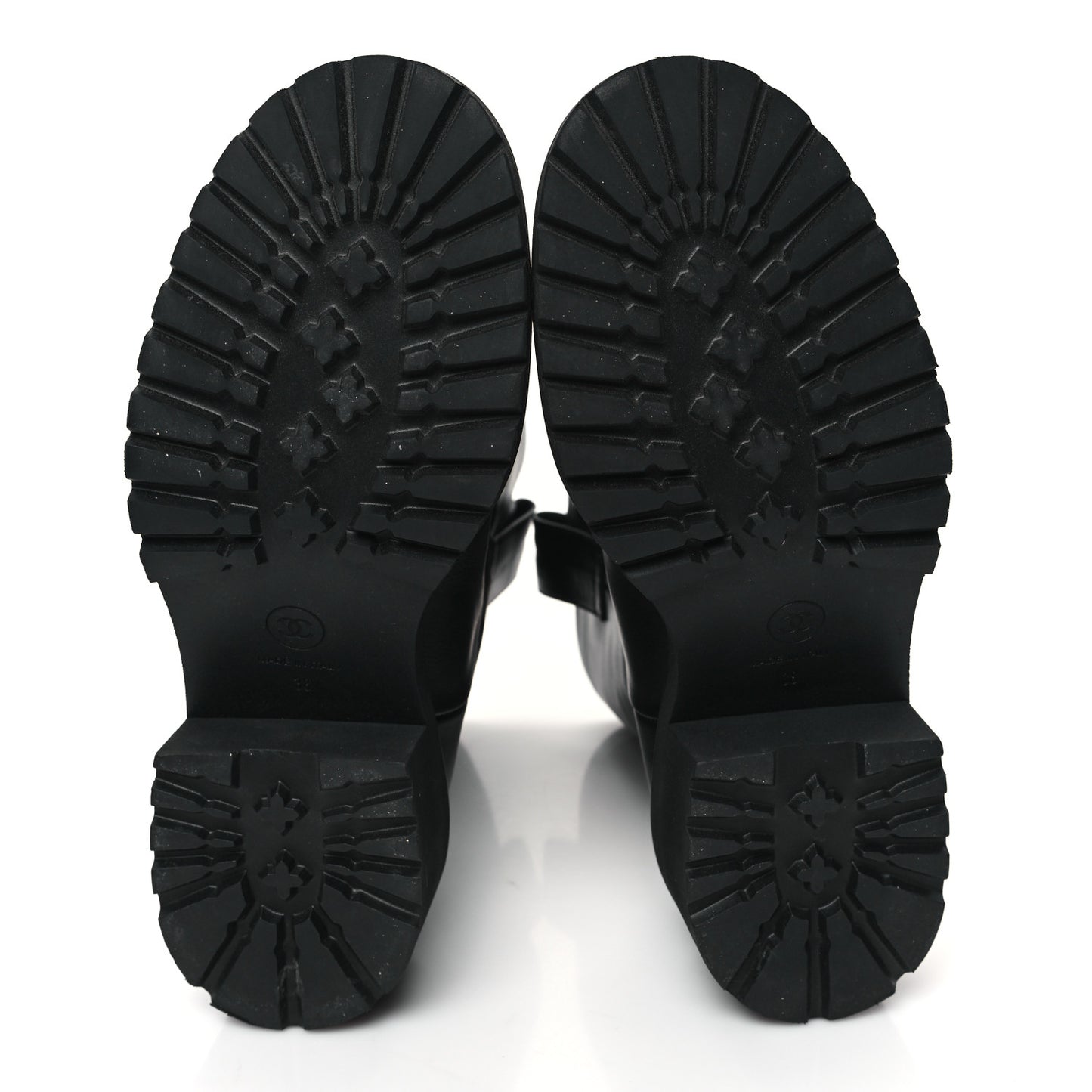 Calfskin CC Ankle Boots 38 Black