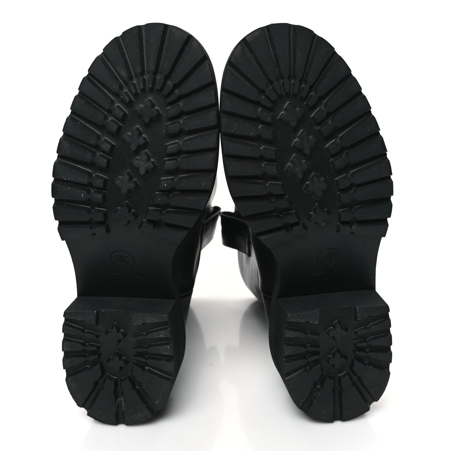 Chanel Calfskin CC Ankle Boots 38 Black 5 of 9