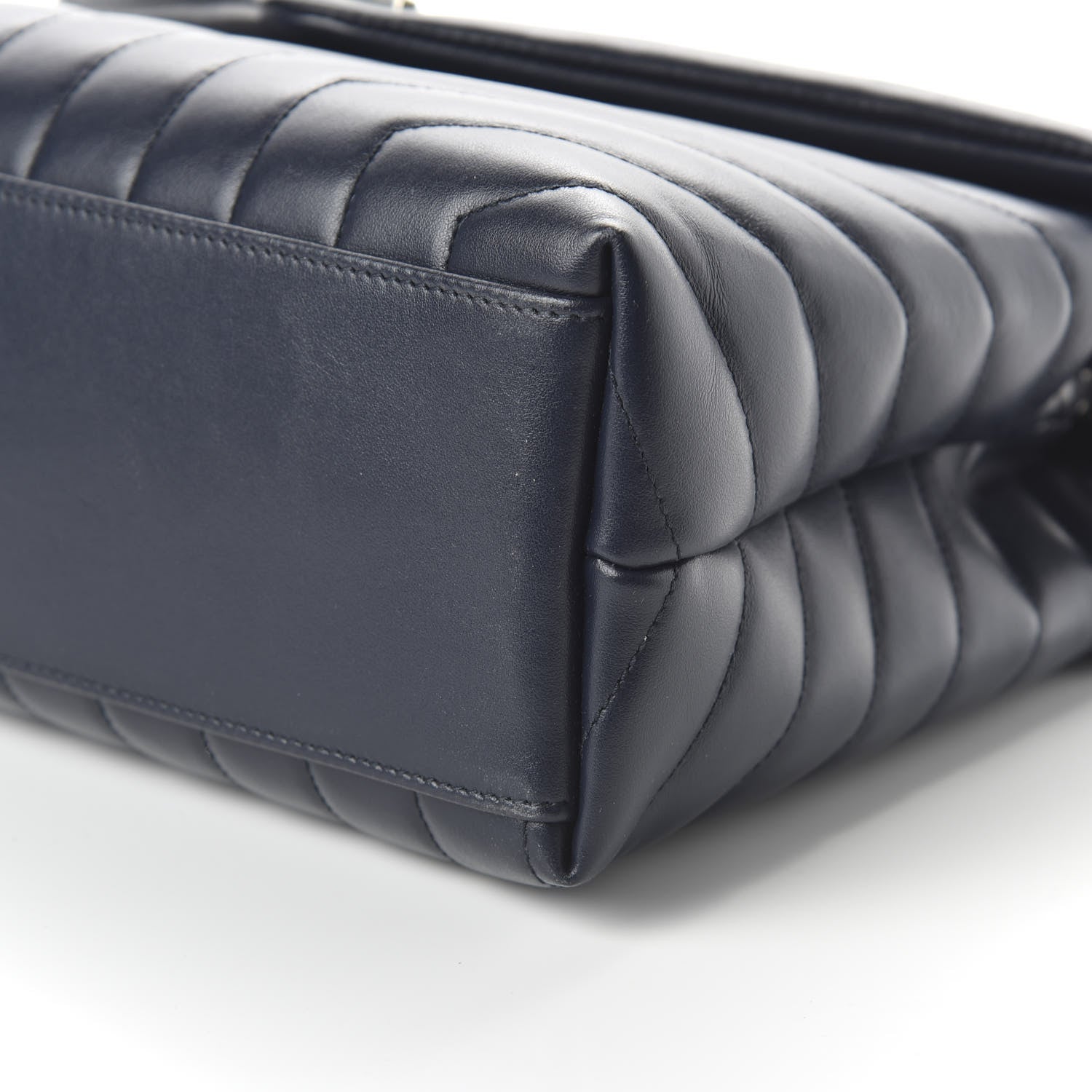 Saint Laurent Calfskin Y Quilted Monogram Medium Loulou Chain Satchel Medium Blue 7 of 9