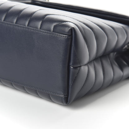 Saint Laurent Calfskin Y Quilted Monogram Medium Loulou Chain Satchel Medium Blue 7 of 9