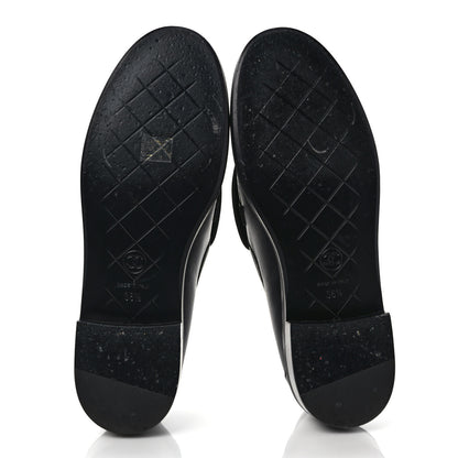 Chanel Lambskin Quilted CC Turnlock Loafers 38.5 Black 5 of 9