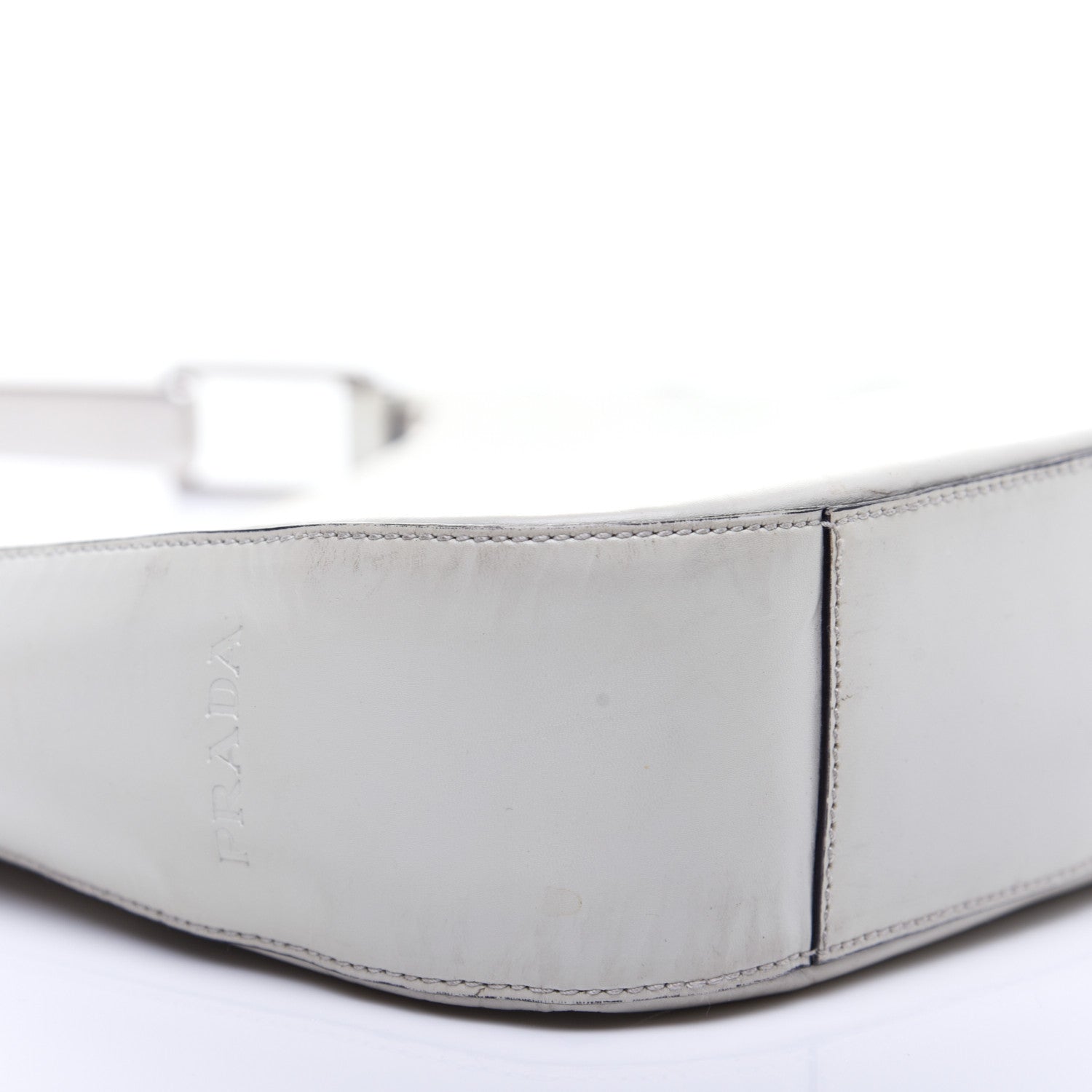 Prada Spazzolato Top Handle White 6 of 12