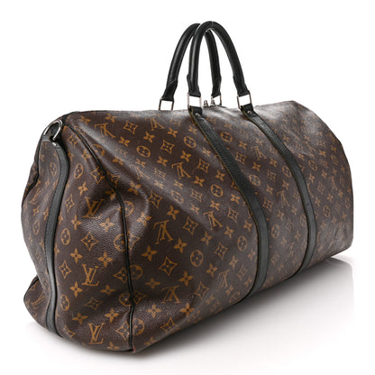 Louis Vuitton Monogram Macassar Keepall Bandouliere 55 2 of 15