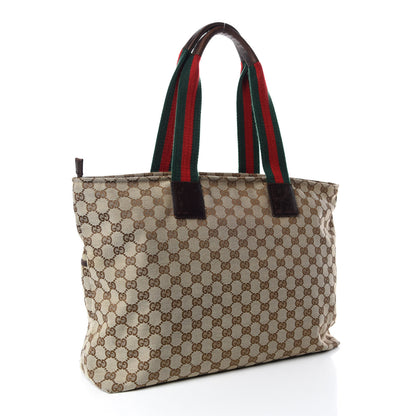 Gucci Monogram Web Large Diaper Tote Brown 3 of 19