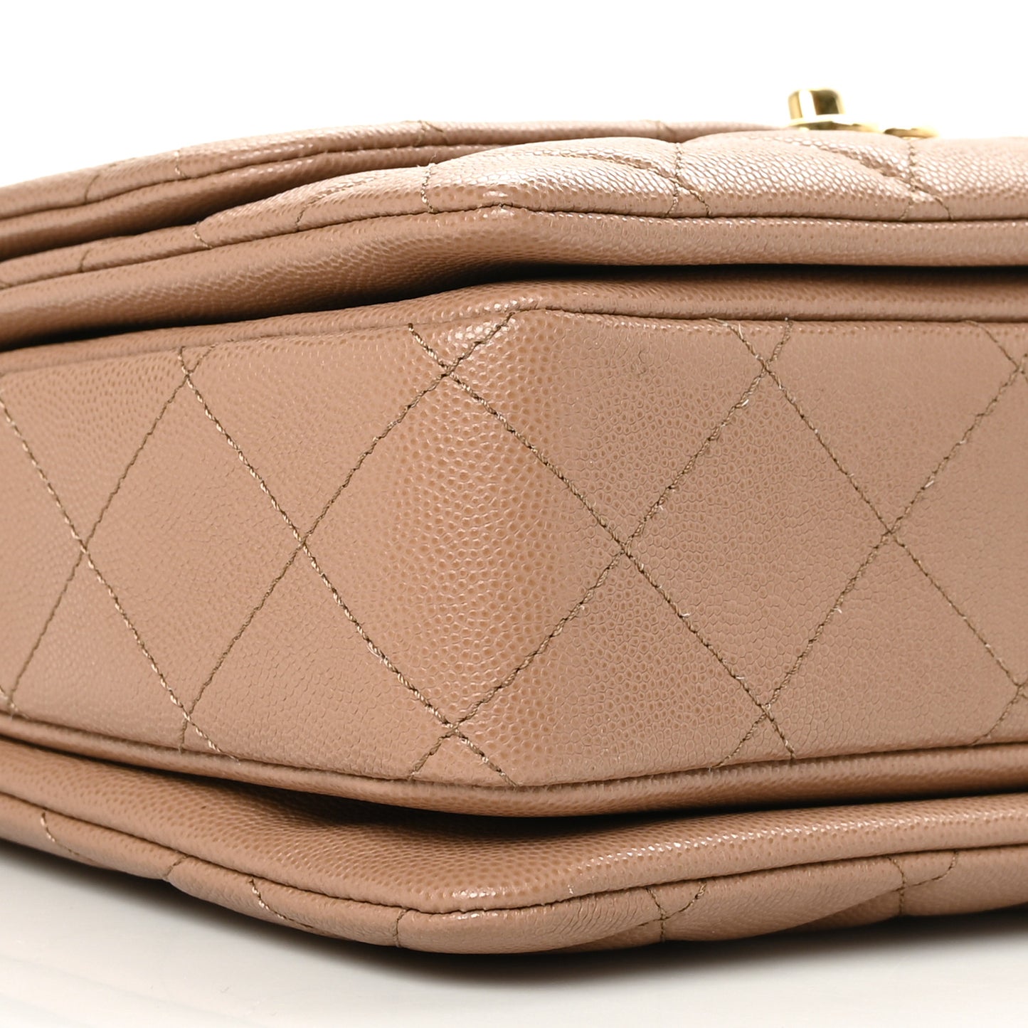 Caviar Quilted Coco First Flap Beige