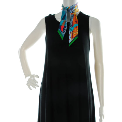 Hermes Silk Cavalleria D'Etriers Twilly Emeraude Orange Turquoise 2 of 5