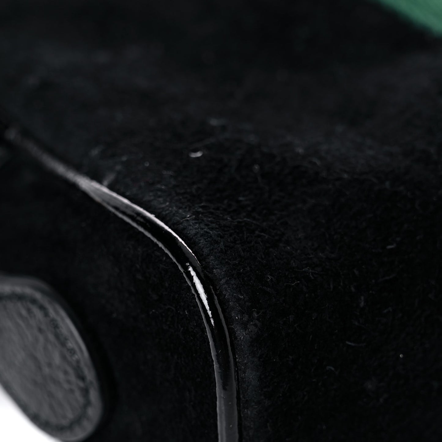 Suede Patent Web Mini Ophidia Shoulder Bag Black