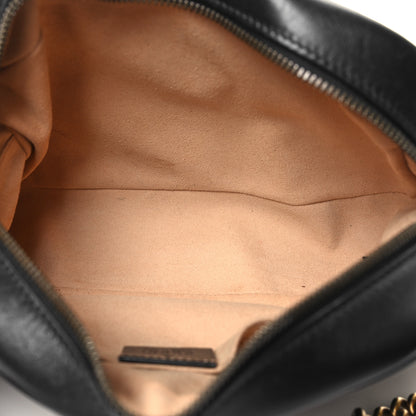 Gucci Calfskin Matelasse Small GG Marmont Chain Shoulder Bag Black 5 of 12