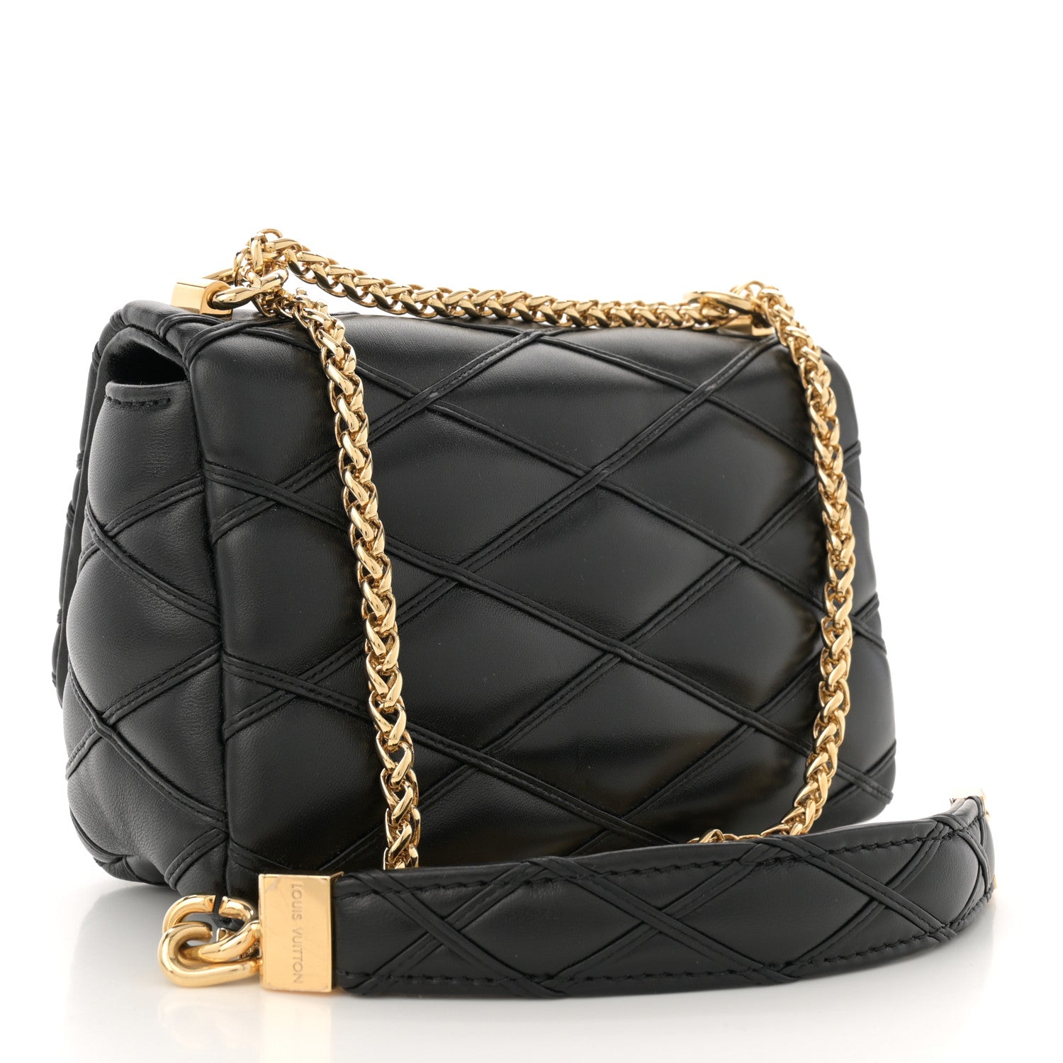 Louis Vuitton Lambskin Malletage GO-14 PM NM Black 4 of 10