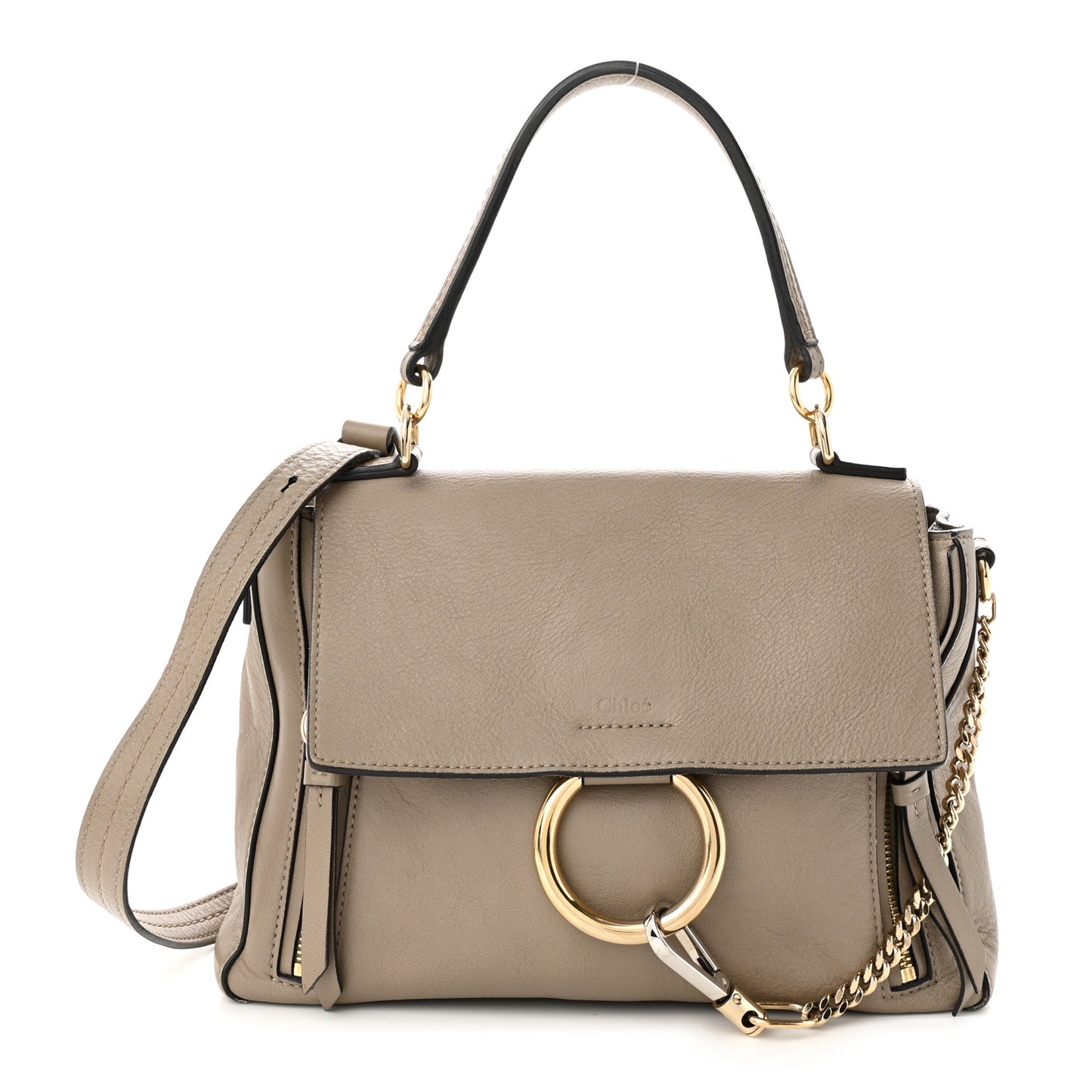 Calfskin Mini Faye Day Shoulder Bag Motty Grey
