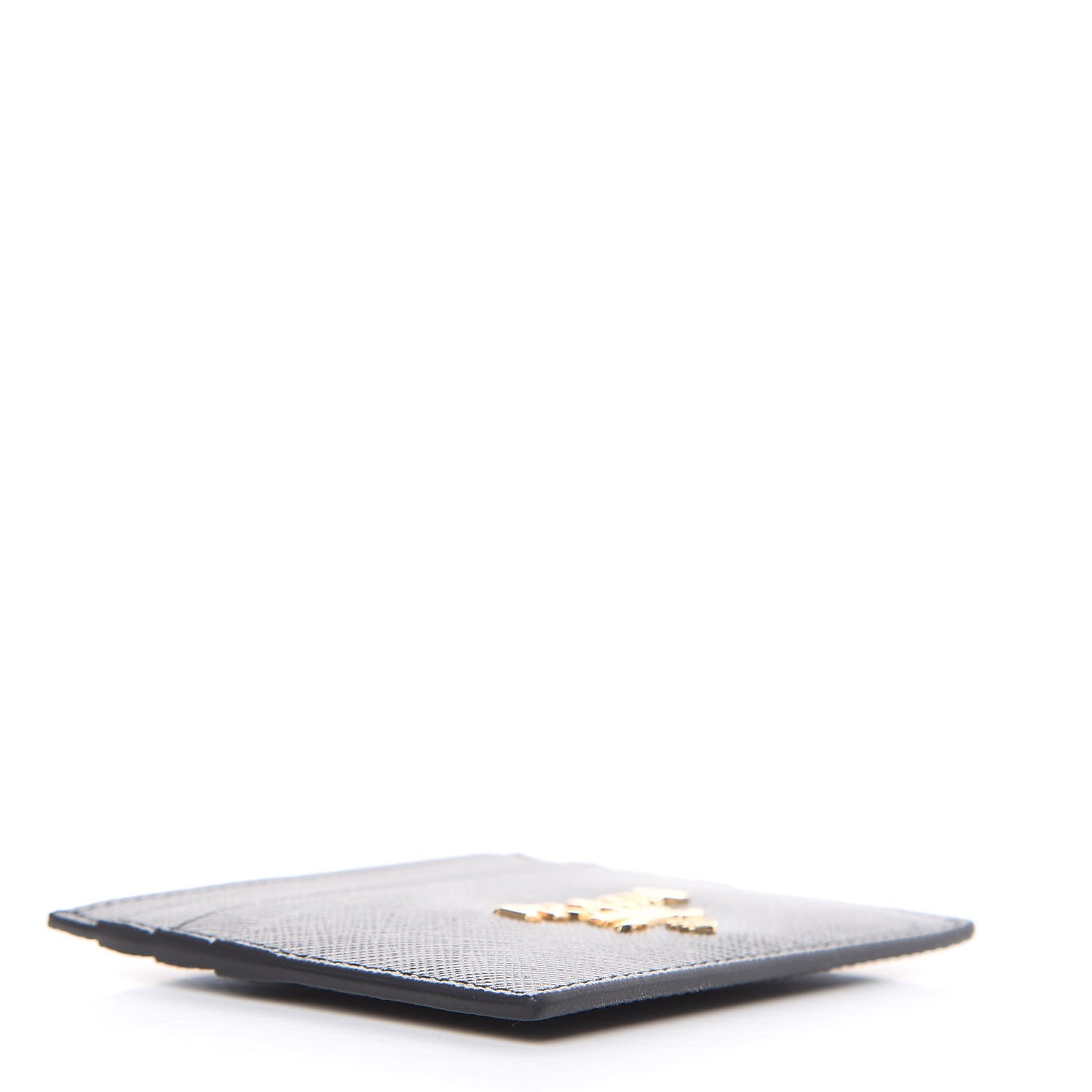 Prada Saffiano Metal Card Holder Black 4 of 7