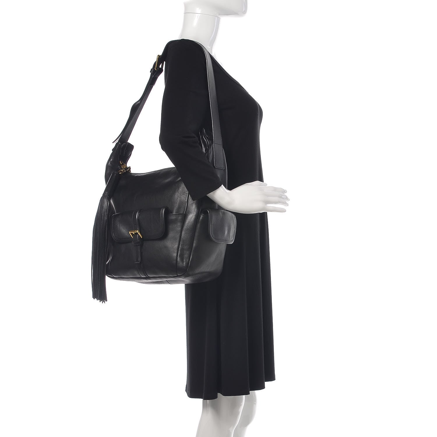 Chloe Calfskin Gabby Bucket Bag Black 2 of 13