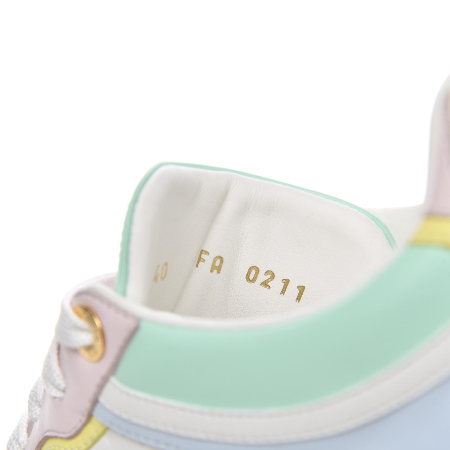 Monogram Embossed Lambskin Time Out Sneakers 40 Light Blue Pastel