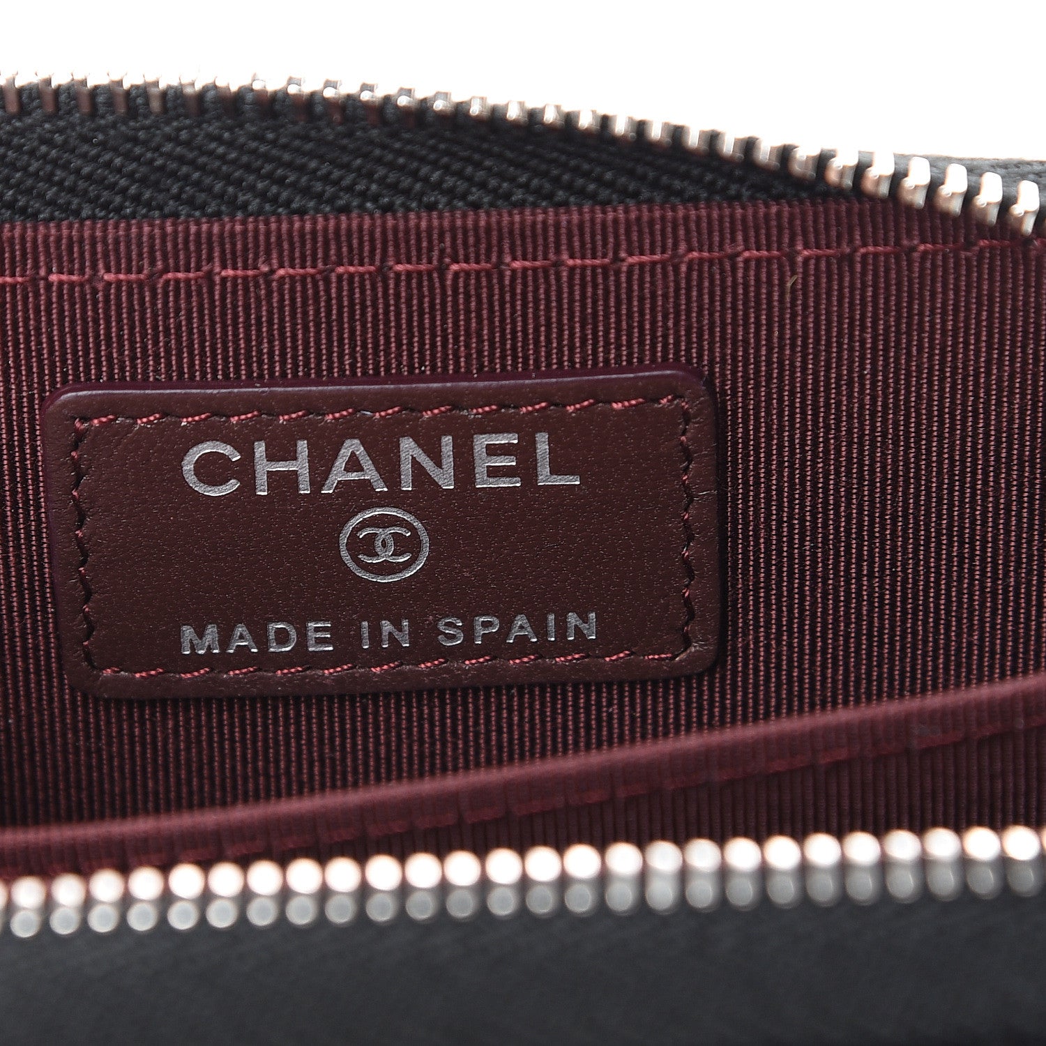 Chanel Lambskin Quilted Zip Coin Purse Black 5 of 8