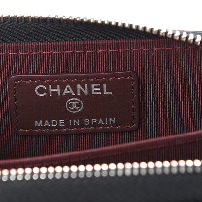 Chanel Lambskin Quilted Zip Coin Purse Black 5 of 8