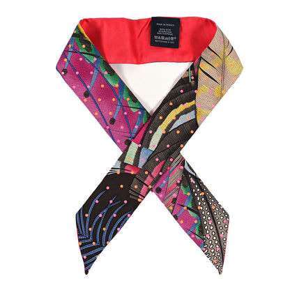 Hermes Silk Plumetis Twilly Rose 1 of 3