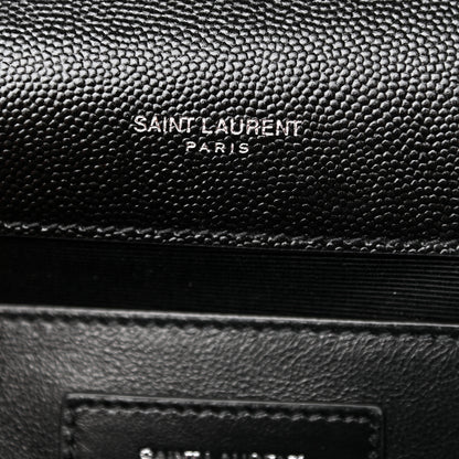 Saint Laurent Grain De Poudre Medium Classic Monogram Kate Satchel Black 7 of 11