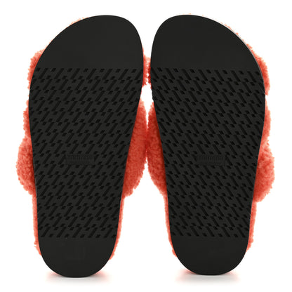 Hermes Woolskin Womens Chypre Sandals 37 Orange 6 of 9