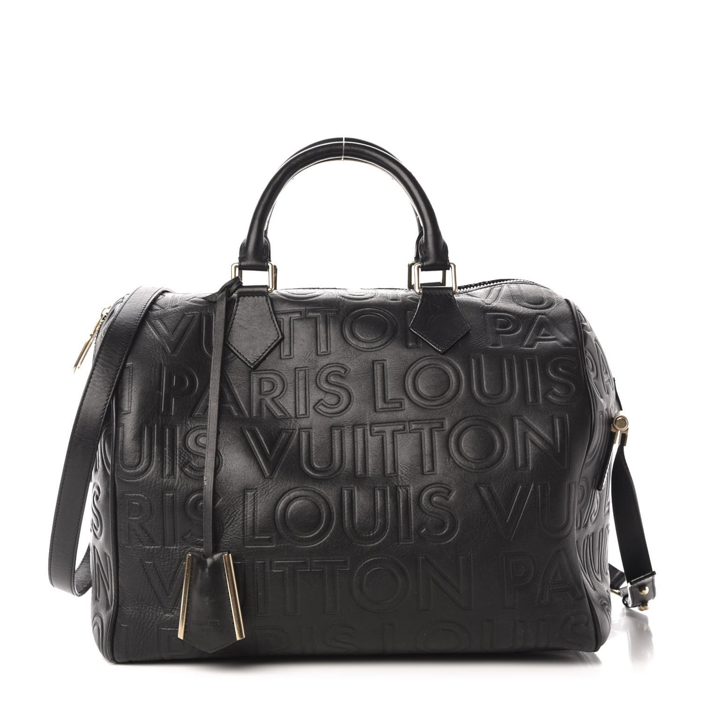 Calfskin Embossed Speedy Cube 30 Black