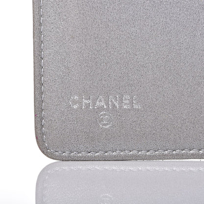 Chanel Lambskin Camellia Embossed Yen Wallet Black 6 of 14