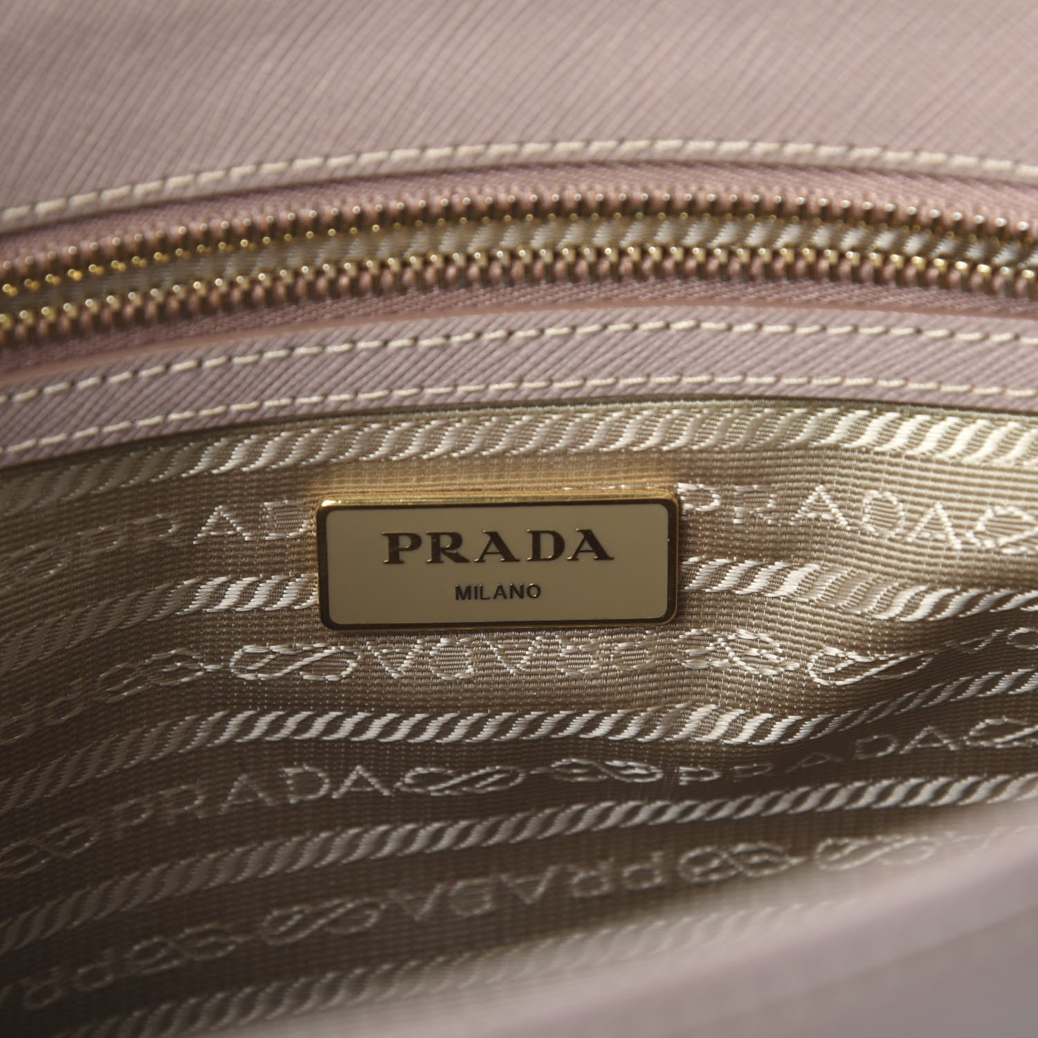 Prada Saffiano Small Galleria Double Zip Tote Cammeo 7 of 10