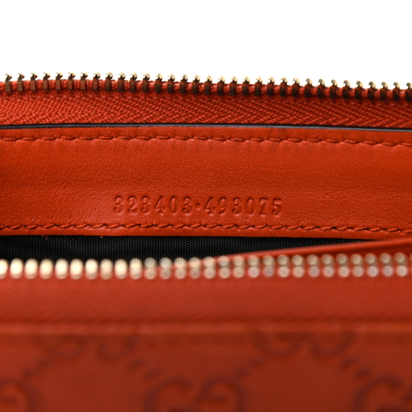 Guccissima Bree Zip Around Wallet Orange
