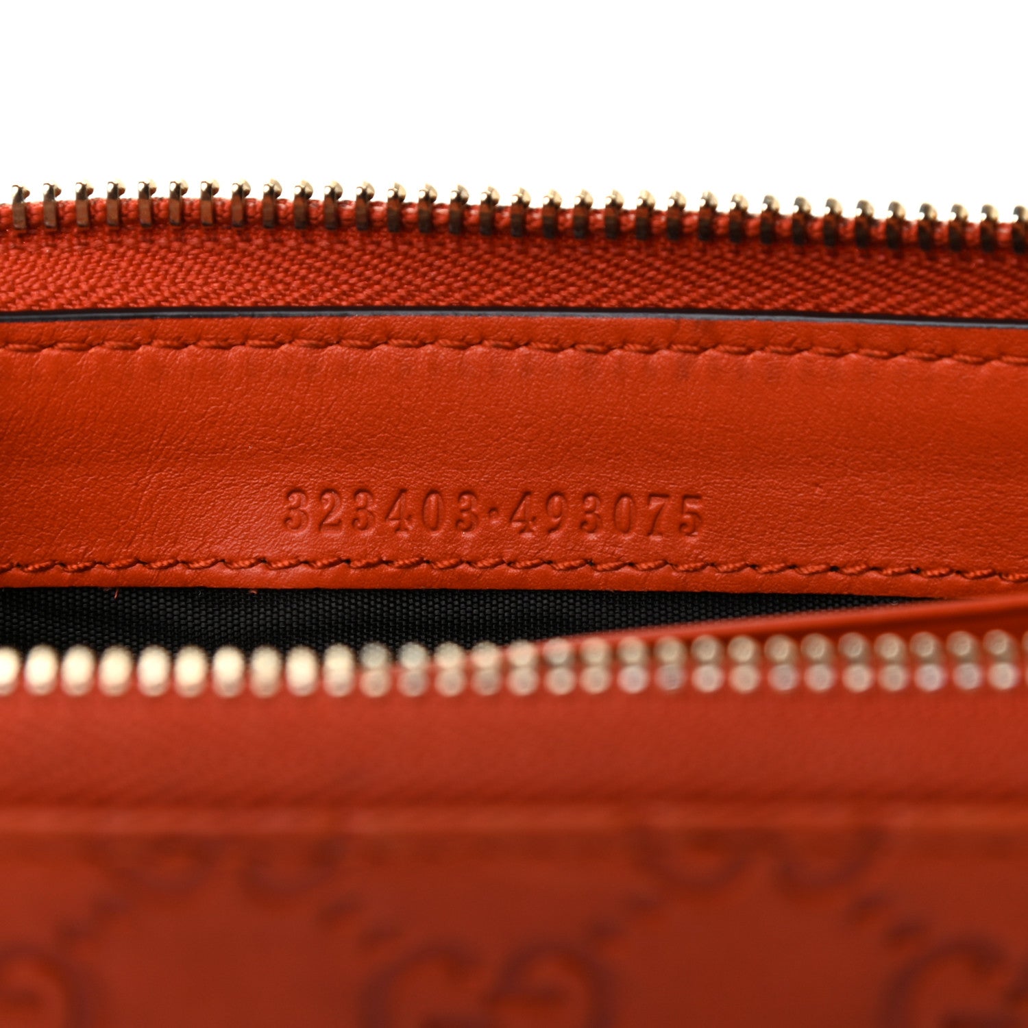 Gucci Guccissima Bree Zip Around Wallet Orange 6 of 6
