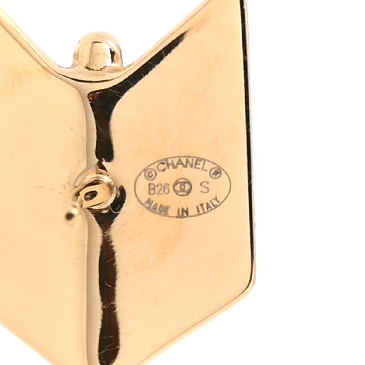 Chanel Metal CC Arrow Stud Earrings Gold 4 of 5