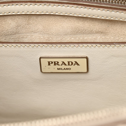 Prada City Calf Hand Stitched Small Galleria Double Zip Tote Talco 17 of 19