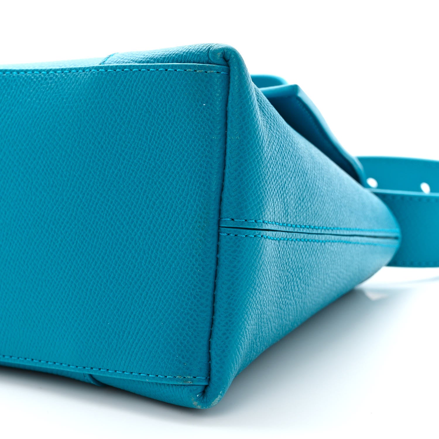 Balenciaga Grained Calfskin Small Downtown Shoulder Bag Turquoise 11 of 15